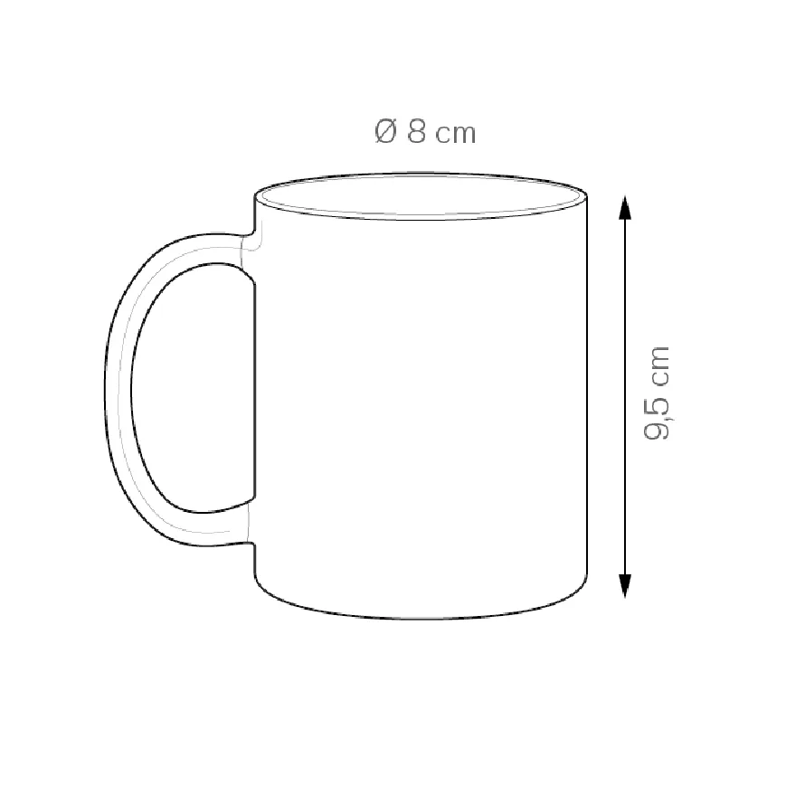 Tazze mug dai colori fluorescenti da 320 ml - cod. PC462