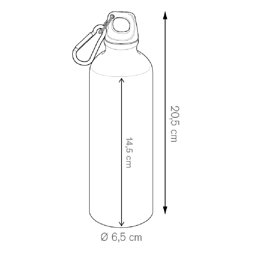 Borraccia in alluminio da 500ml da serigrafare con logo - cod. PC484