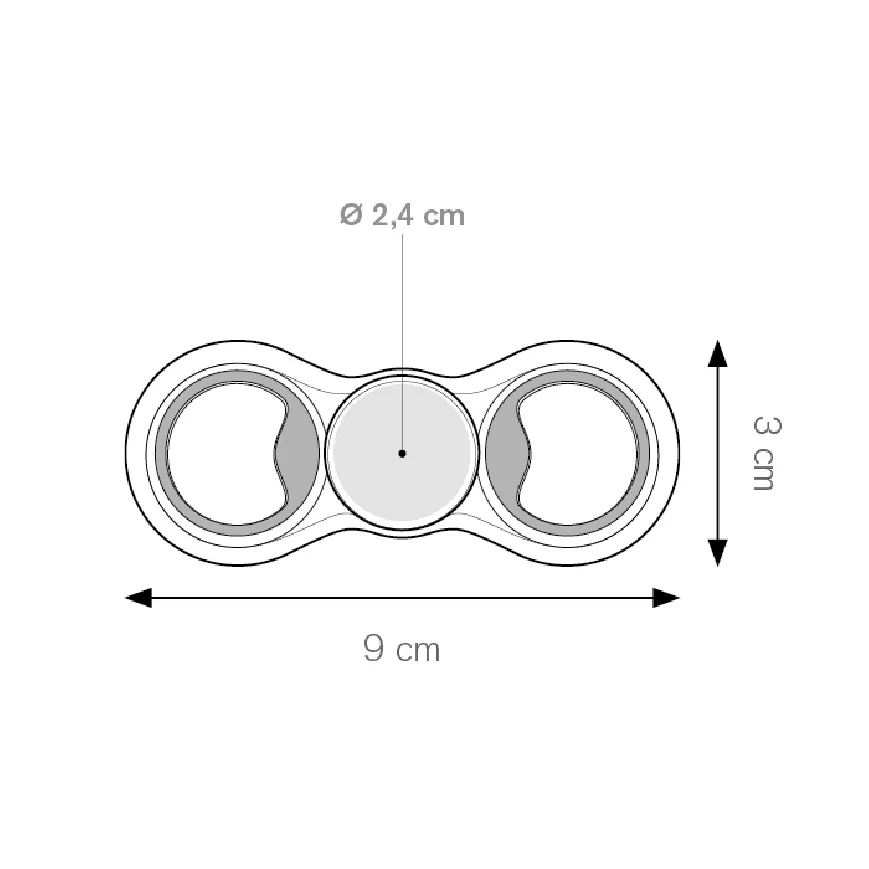 Apribottiglie doppio con stampa logo - cod. PC812