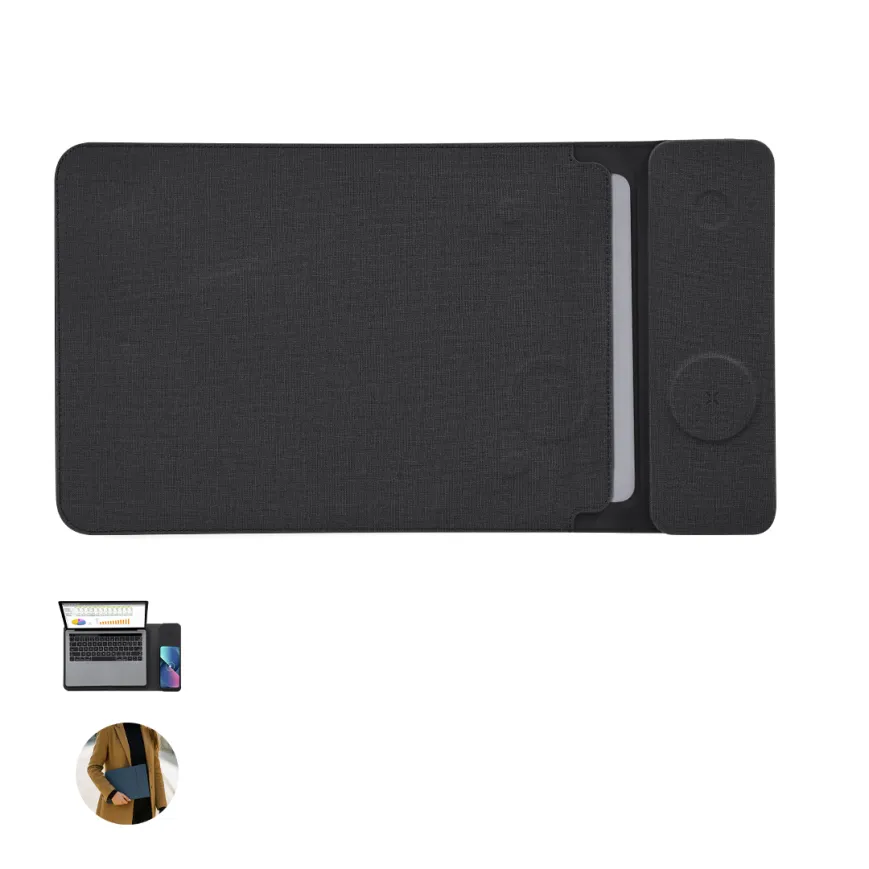 Custodia laptop con ricarica wireless - cod. MK-22000
