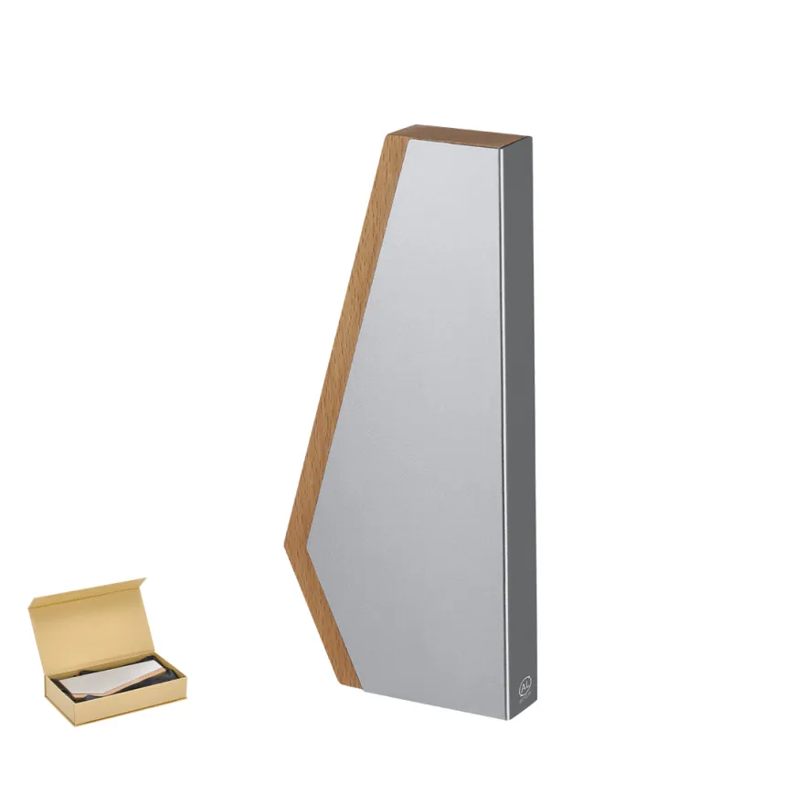 Targa trofeo con base in legno e piastra in alluminio - cod. MK-22222