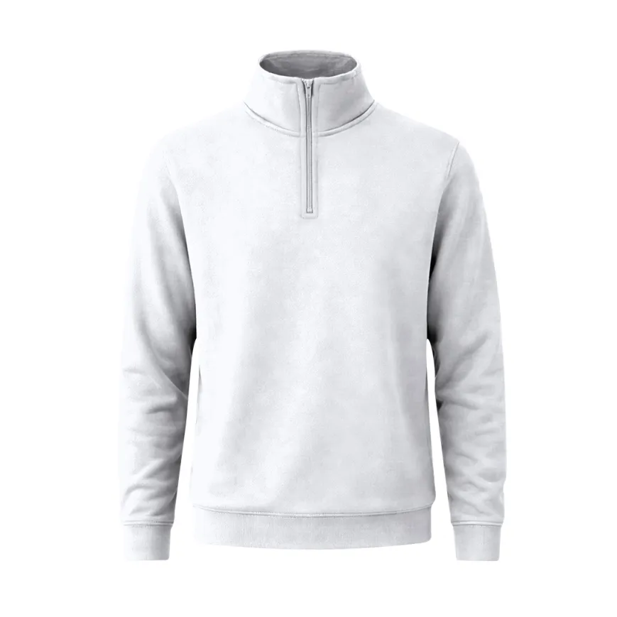 Felpa unisex con mezza cerniera in cotone - cod. MK-22337