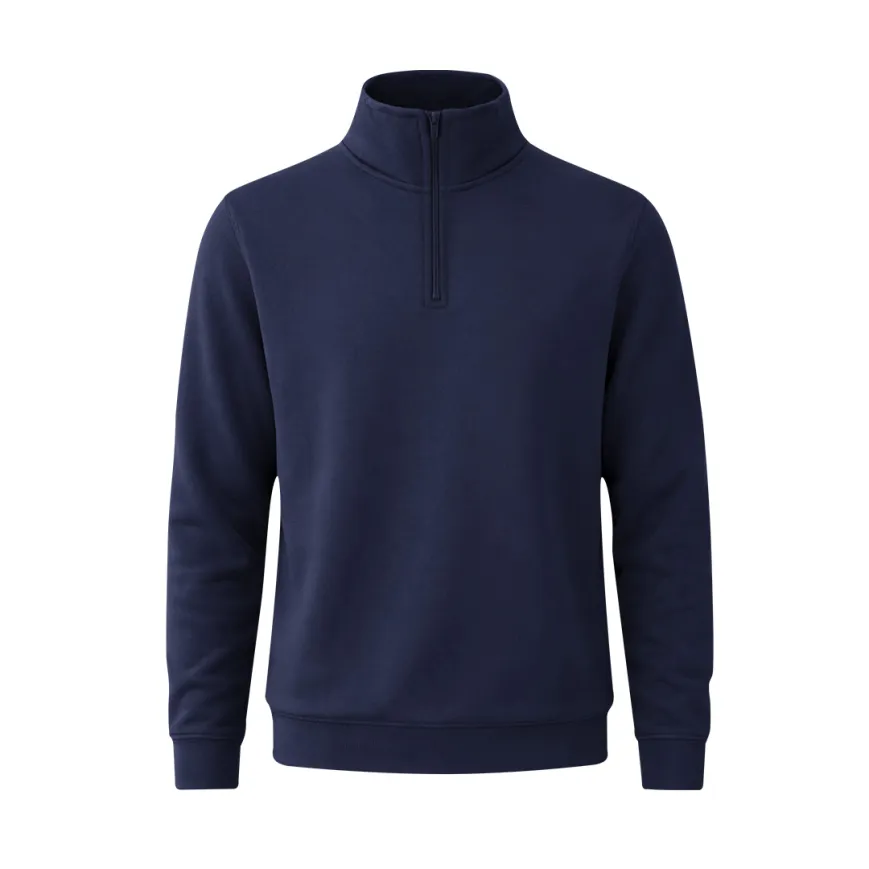 Felpa unisex con mezza cerniera in cotone - cod. MK-22337