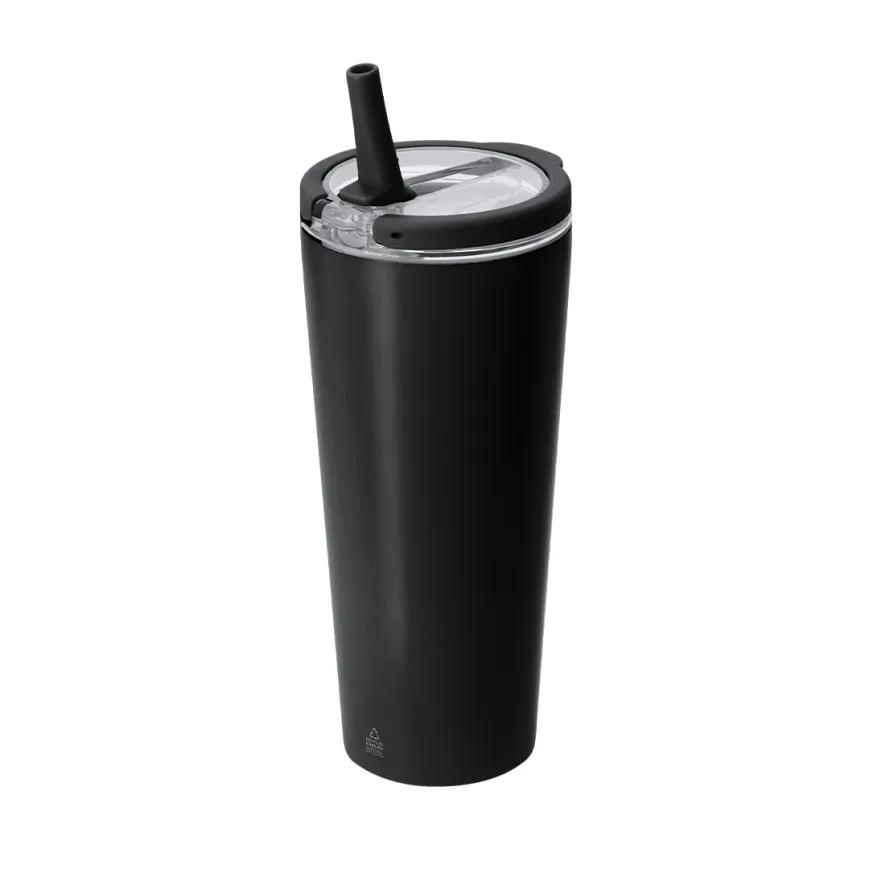Bicchiere termico con cannuccia - cod. MK-22442