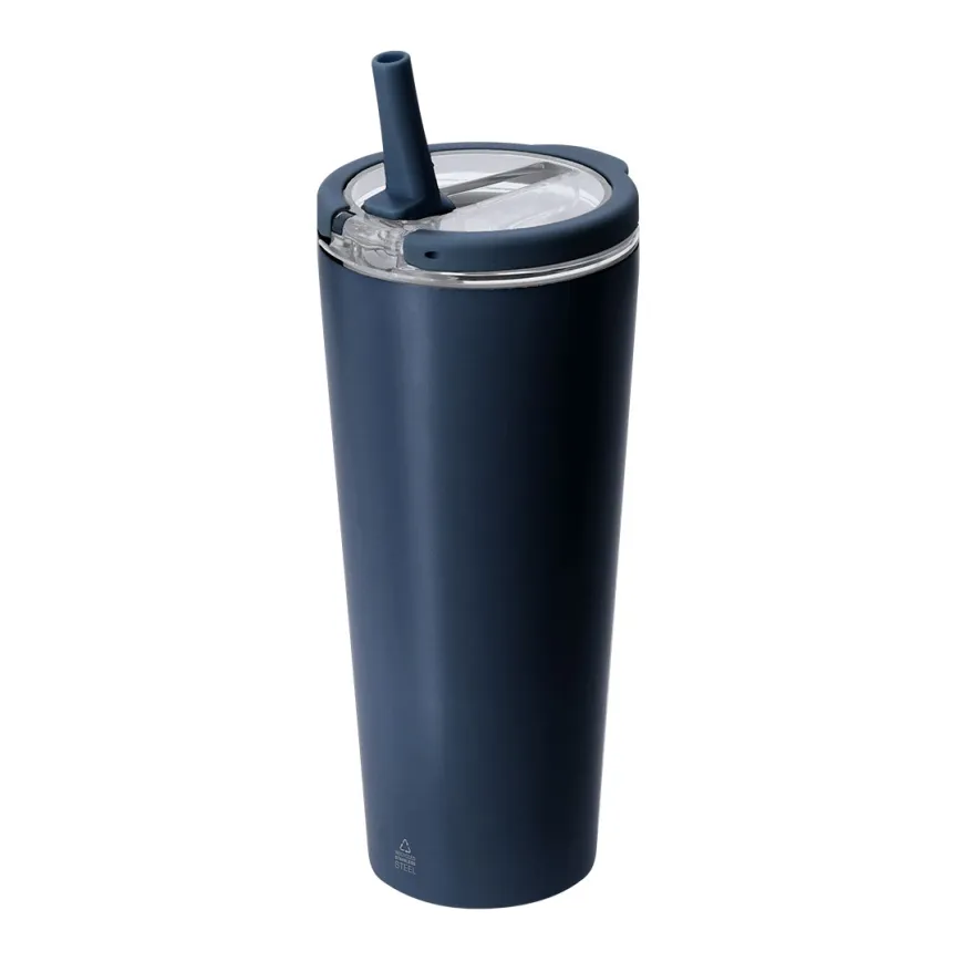 Bicchiere termico con cannuccia - cod. MK-22442