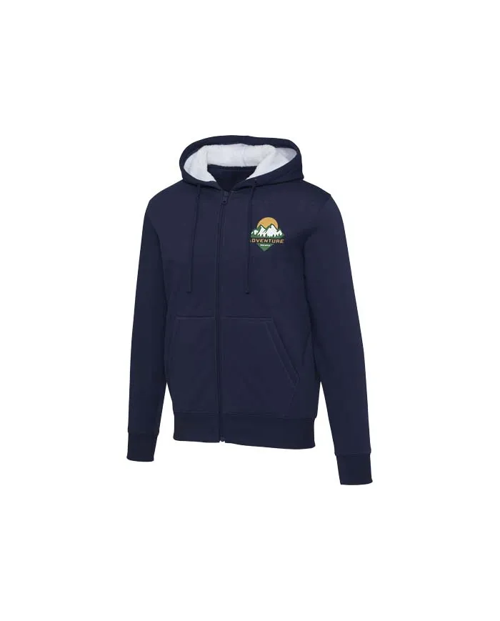 Felpa con cappuccio e zip intera in sherpa Natron - cod. P39507