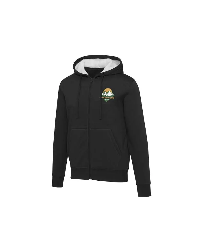 Felpa con cappuccio e zip intera in sherpa Natron - cod. P39507