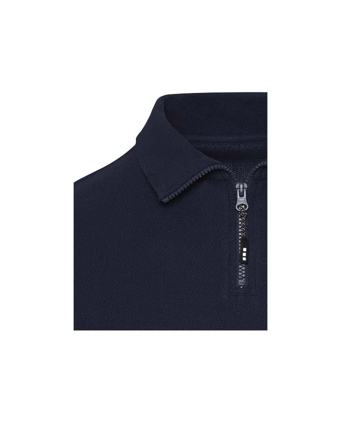 Polo unisex con mezza zip a maniche lunghe - cod. P39551