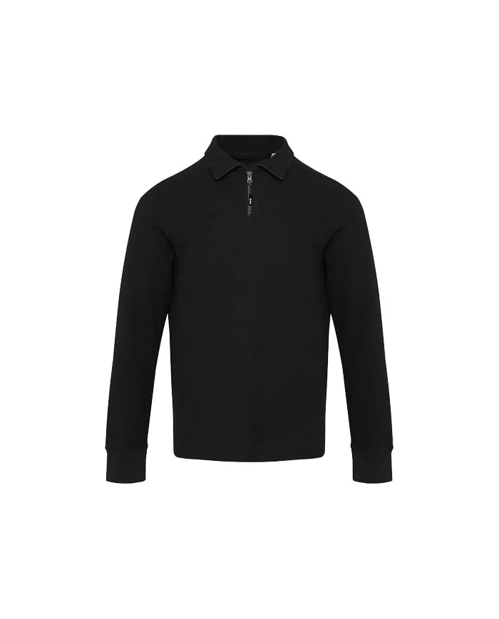 Polo unisex con mezza zip a maniche lunghe - cod. P39551