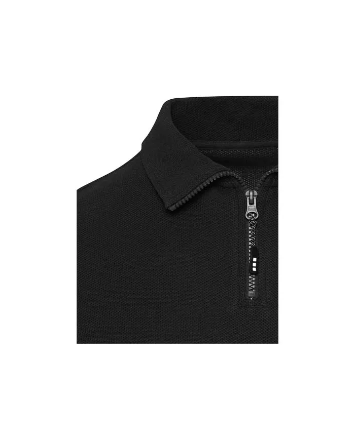 Polo unisex con mezza zip a maniche lunghe - cod. P39551