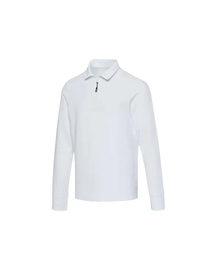 Polo unisex con mezza zip a maniche lunghe - cod. P39551