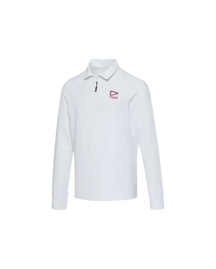 Polo unisex con mezza zip a maniche lunghe - cod. P39551