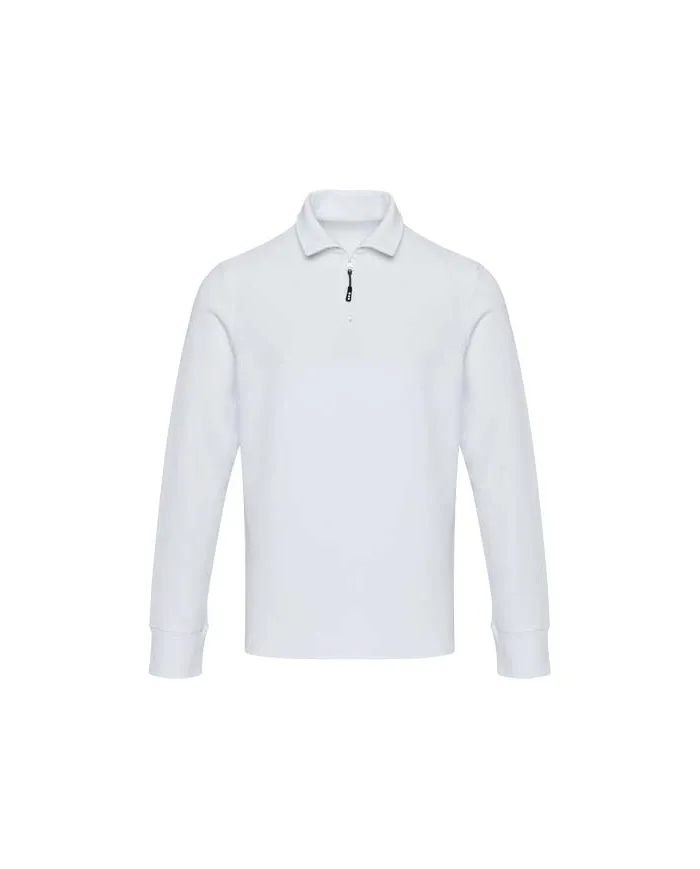 Polo unisex con mezza zip a maniche lunghe - cod. P39551