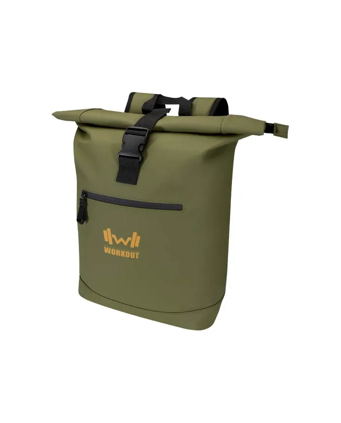 Zaino roll-top per portatile da 15" in materiale riciclato certificato GRS da 18 litri Resi Plus - cod. P130093