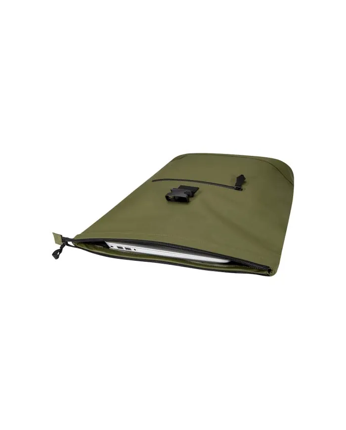 Zaino roll-top per portatile da 15" in materiale riciclato certificato GRS da 18 litri Resi Plus - cod. P130093