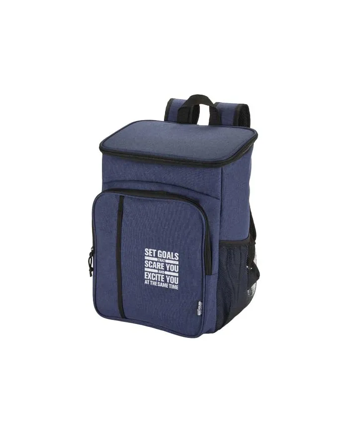 Zaino termico per picnic in materiale riciclato certificato GRS con set di posate Tundra - 20L - cod. P130120