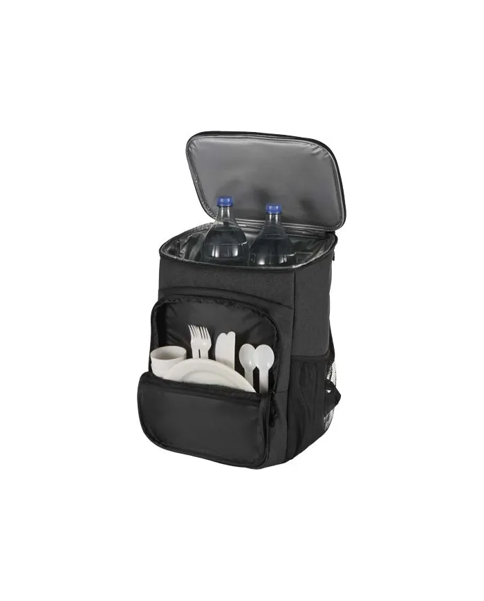 Zaino termico per picnic in materiale riciclato certificato GRS con set di posate Tundra - 20L - cod. P130120