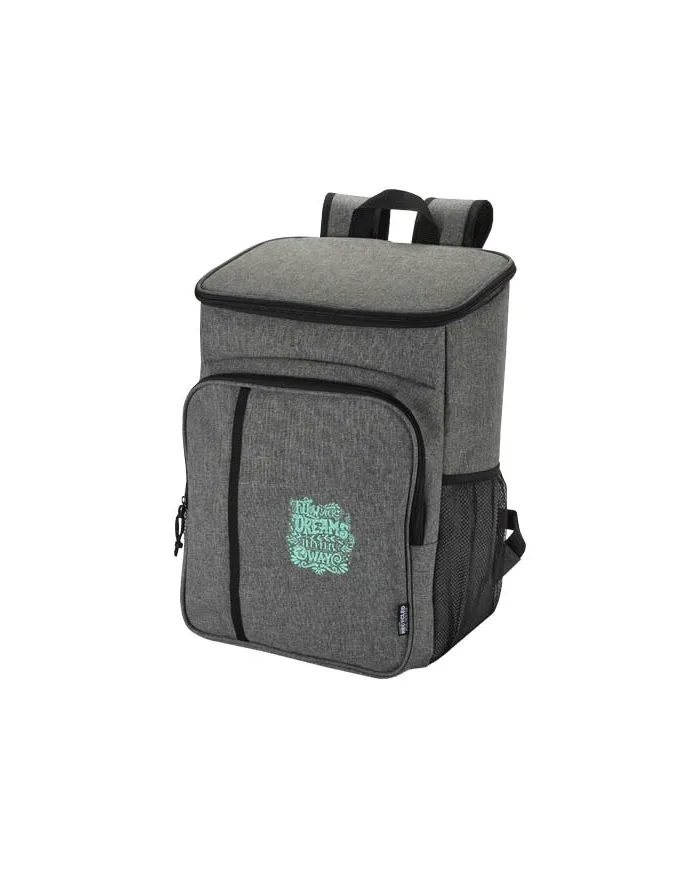 Zaino termico per picnic in materiale riciclato certificato GRS con set di posate Tundra - 20L - cod. P130120