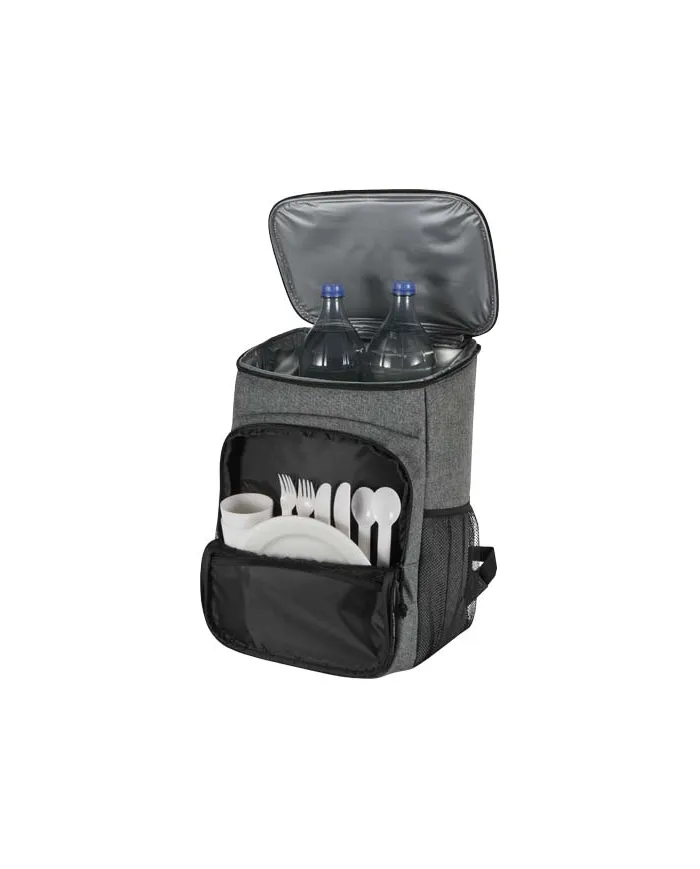 Zaino termico per picnic in materiale riciclato certificato GRS con set di posate Tundra - 20L - cod. P130120