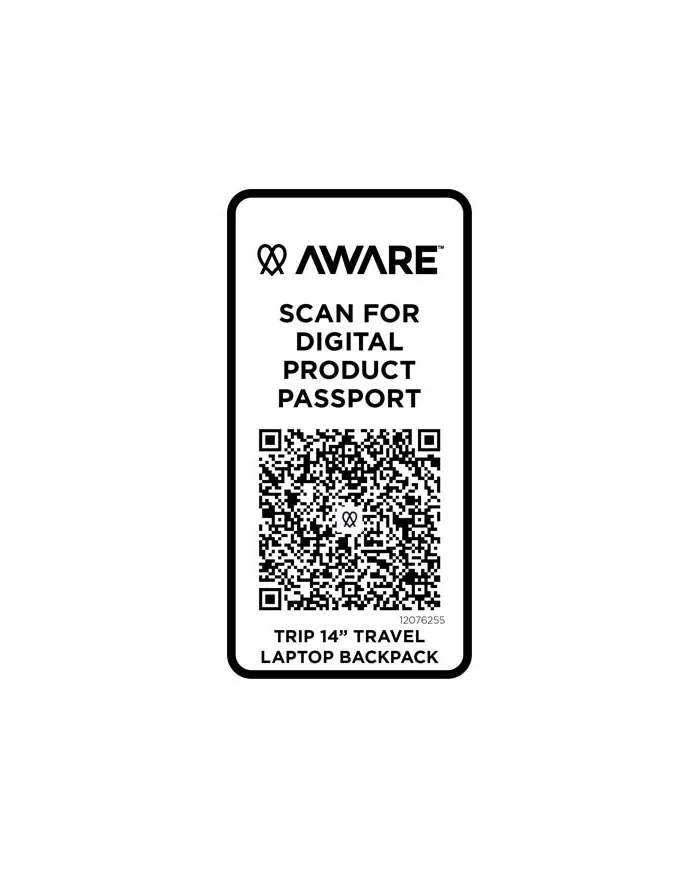Zaino da viaggio per portatile da 14" in materiale riciclato da 9 litri Trip Aware™ - cod. P120762