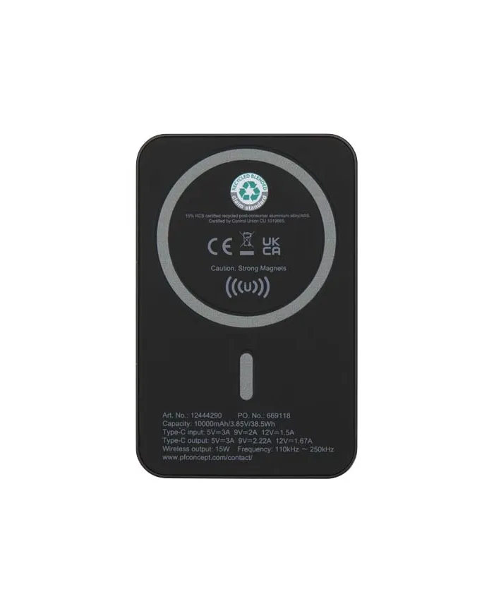Power bank wireless magnetico da 10.000 mAh e 15 W - cod. P124442