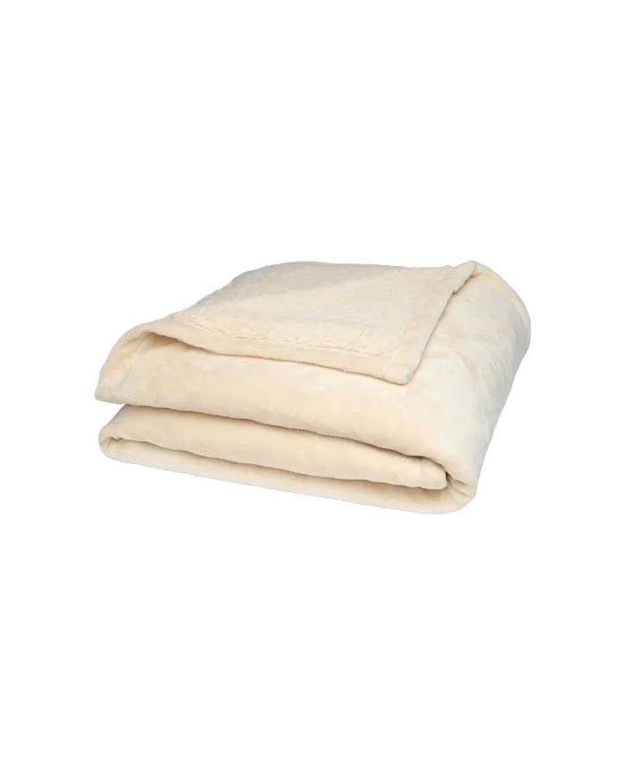 Coperta in sherpa riciclato certificato GRS Ashen - cod. P113515