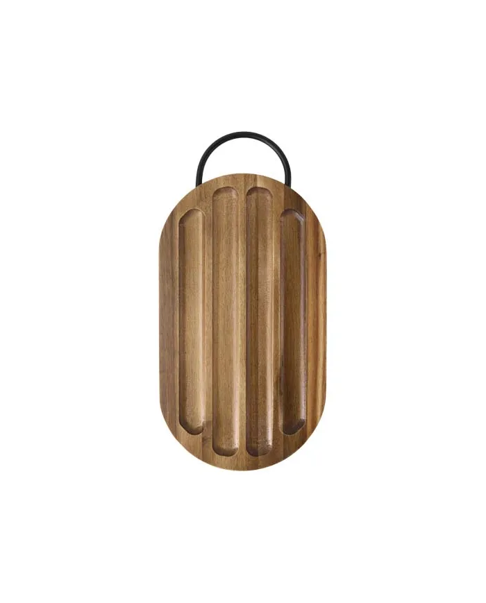 Tagliere in legno di acacia con coltello per il pane Prestige - cod. P126393