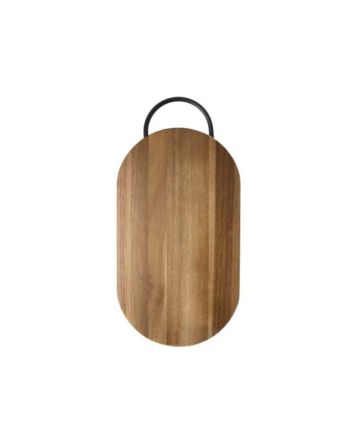 Tagliere in legno di acacia con coltello per il pane Prestige - cod. P126393
