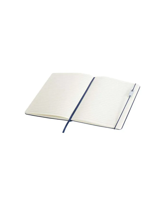 Set con blocco note formato A5 con copertina rigida e penna roller Legato Elegance - cod. P106258