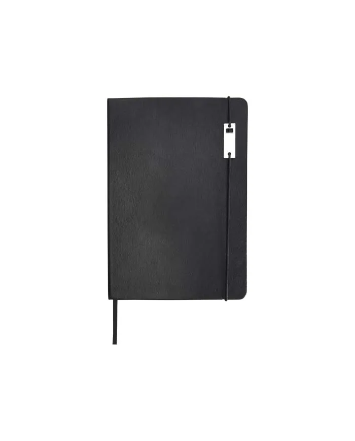 Set con blocco note formato A5 con copertina rigida e penna roller Legato Elegance - cod. P106258