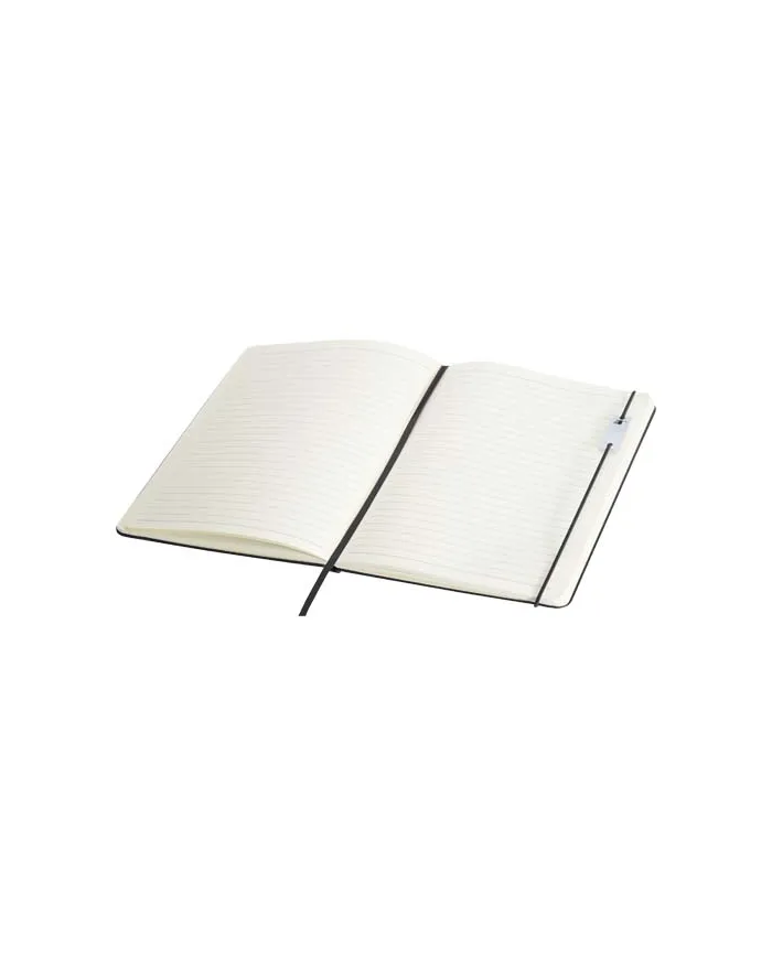 Set con blocco note formato A5 con copertina rigida e penna roller Legato Elegance - cod. P106258