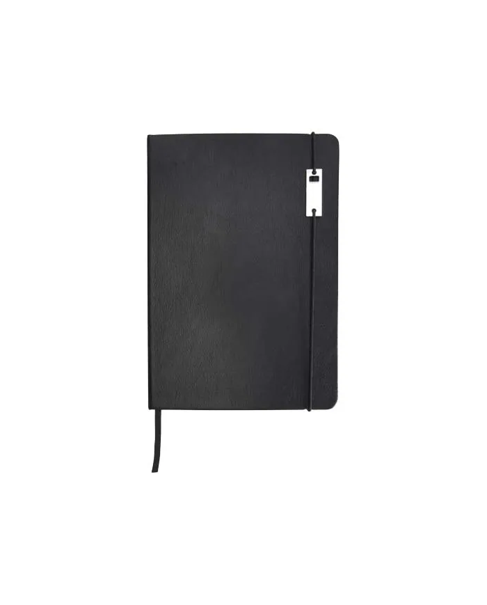 Set con blocco note formato A5 con copertina rigida e penna roller Legato Elegance - cod. P106258