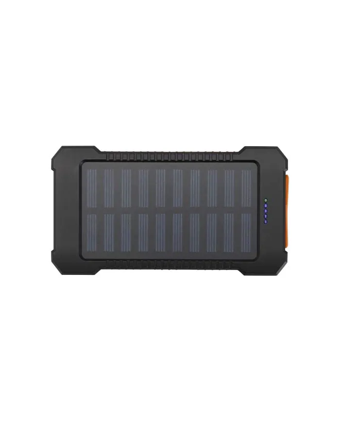Robusto power bank a energia solare da 5.000 mAh e 10 W in plastica riciclata con torcia incorporata Altair - cod. P124471