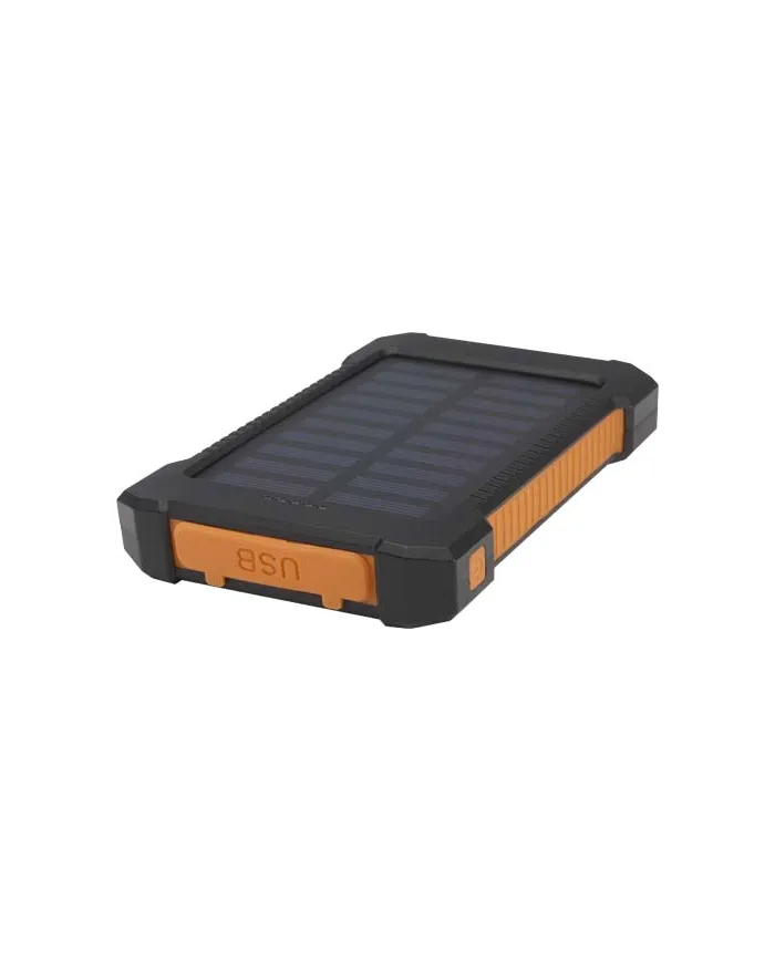 Robusto power bank a energia solare da 5.000 mAh e 10 W in plastica riciclata con torcia incorporata Altair - cod. P124471