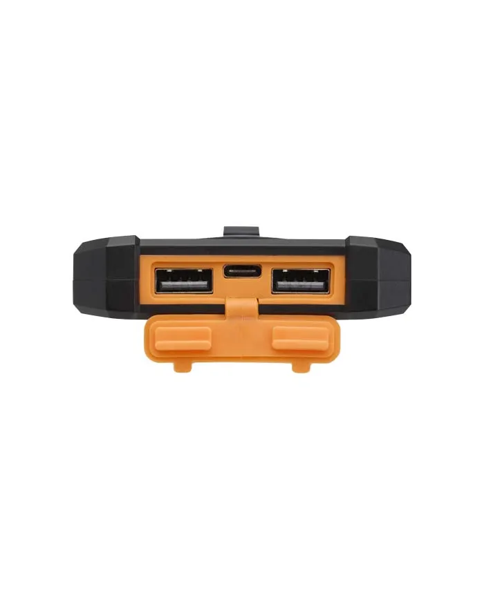 Robusto power bank a energia solare da 5.000 mAh e 10 W in plastica riciclata con torcia incorporata Altair - cod. P124471