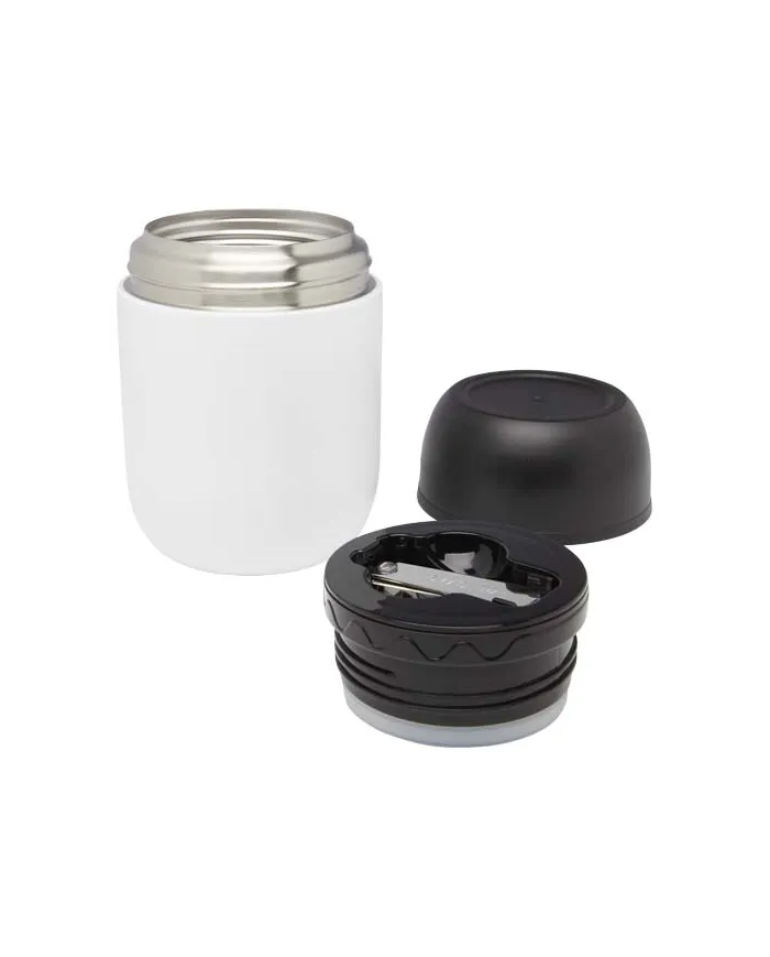 Portavivande in acciaio inossidabile a doppia parete da 480 ml con cucchiaio pieghevole - cod. P113421