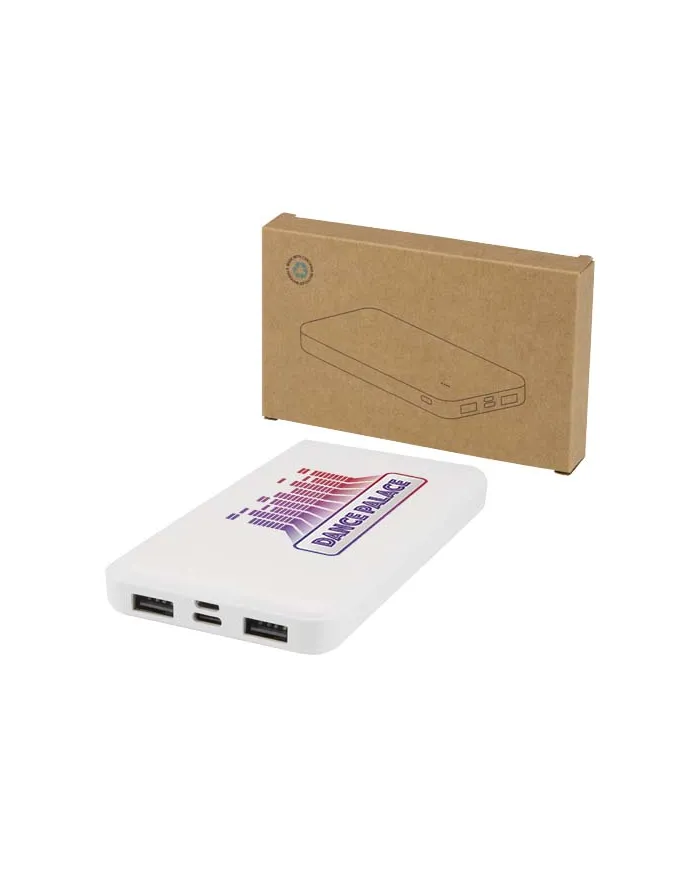 Power bank da 10.000 mAh in plastica riciclata - cod. P124458
