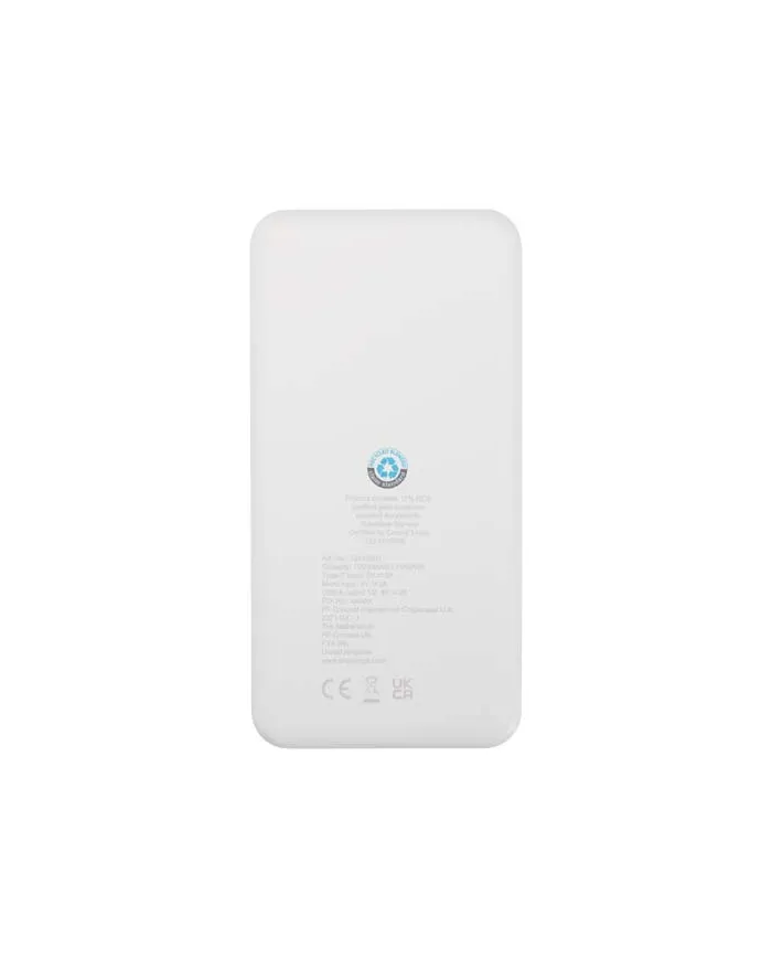 Power bank da 10.000 mAh in plastica riciclata - cod. P124458