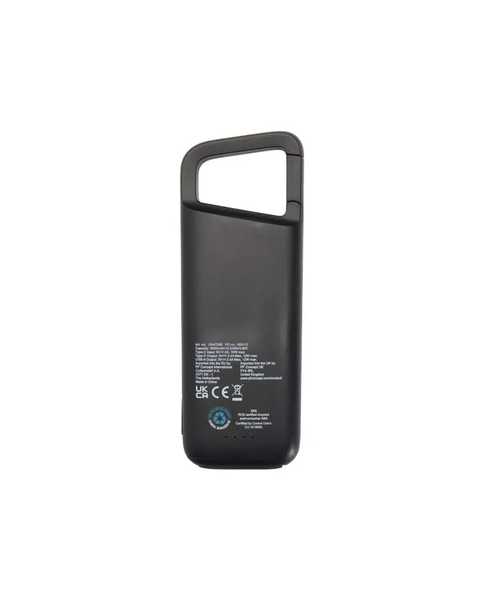 Power bank impermeabile da 5.000 mAh con moschettone - cod. P124470