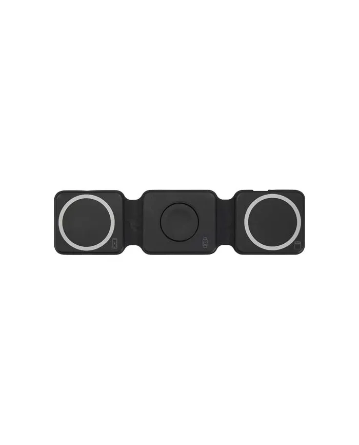 Caricabatterie wireless 3 in 1 da 15 W pieghevole in plastica riciclata Armus - cod. P124498