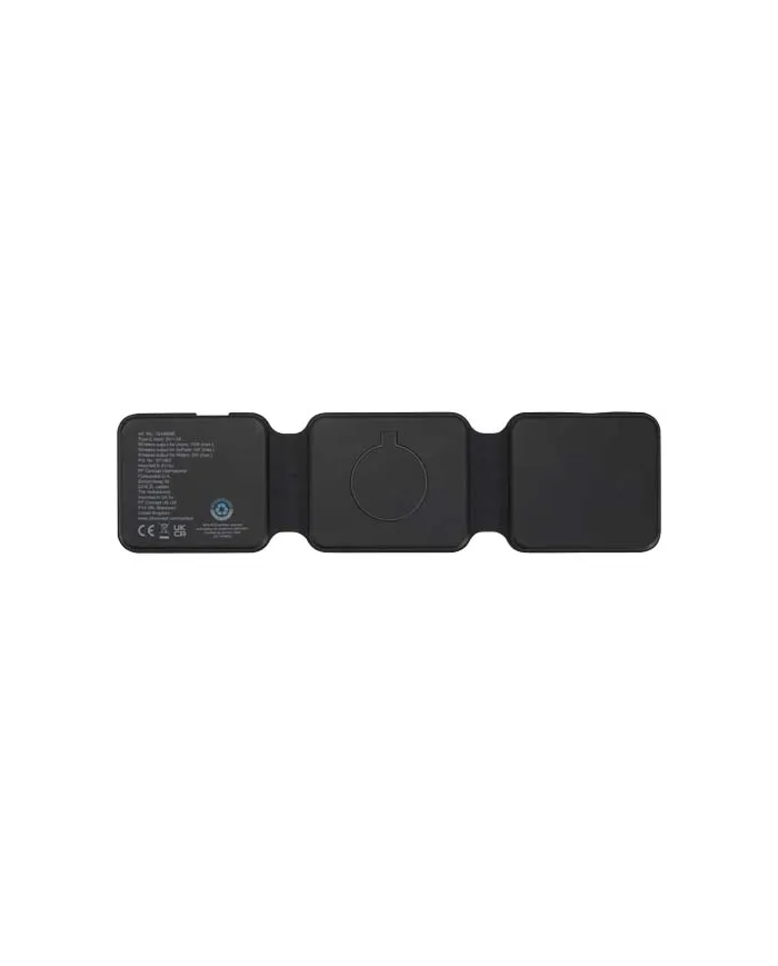 Caricabatterie wireless 3 in 1 da 15 W pieghevole in plastica riciclata Armus - cod. P124498