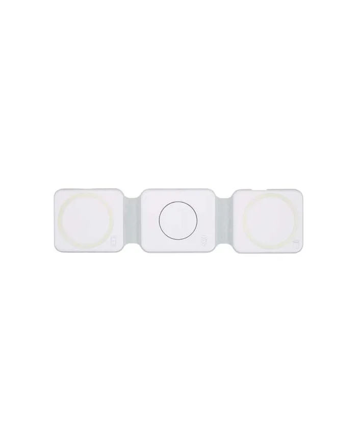 Caricabatterie wireless 3 in 1 da 15 W pieghevole in plastica riciclata Armus - cod. P124498