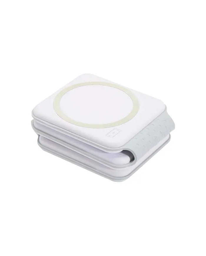 Caricabatterie wireless 3 in 1 da 15 W pieghevole in plastica riciclata Armus - cod. P124498