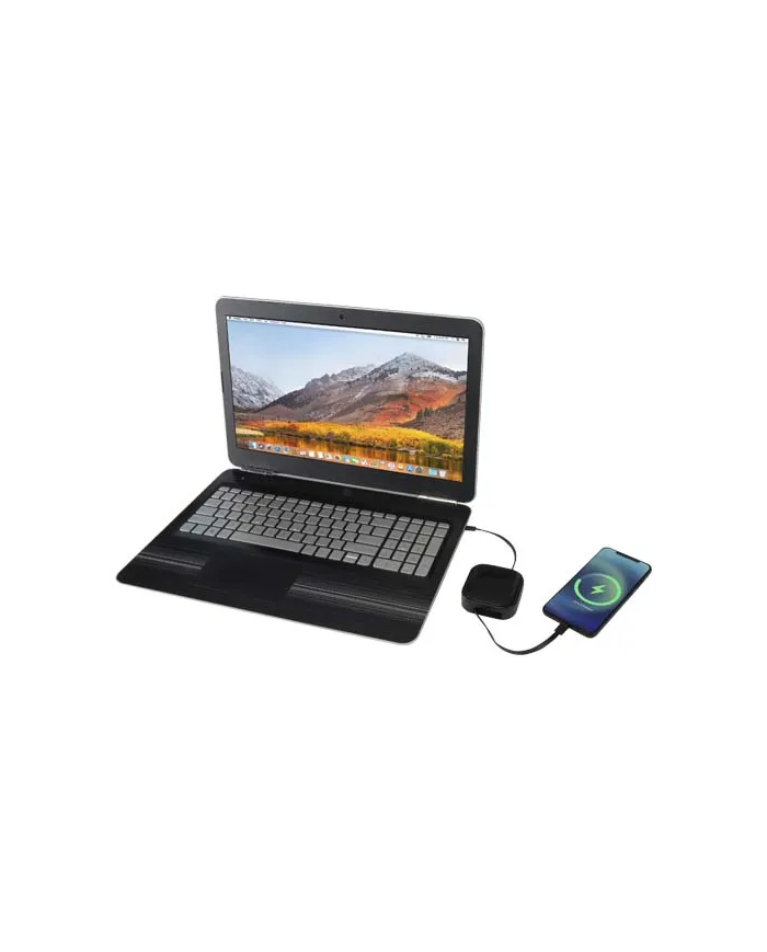 Cavo retrattile 5 in 1 in materiale riciclato con cavo retrattile per la sincronizzazione dei dati e la ricarica - cod. P124448