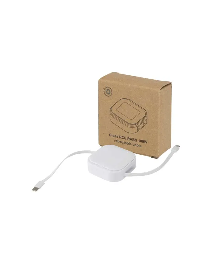 Cavo retrattile 5 in 1 in materiale riciclato con cavo retrattile per la sincronizzazione dei dati e la ricarica - cod. P124448