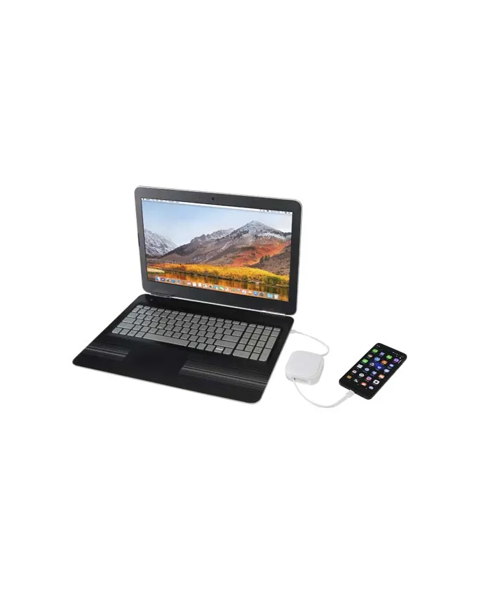 Cavo retrattile 5 in 1 in materiale riciclato con cavo retrattile per la sincronizzazione dei dati e la ricarica - cod. P124448