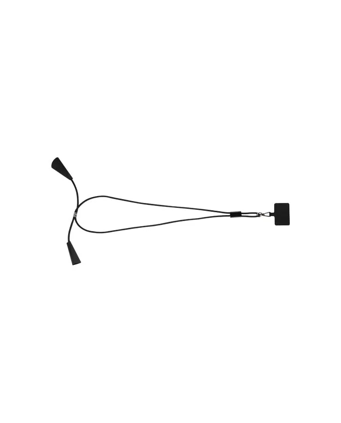 Lanyard per smartphone in plastica riciclata con cavo integrato per la sincronizzazione dati e la ricarica rapida - cod. P124453
