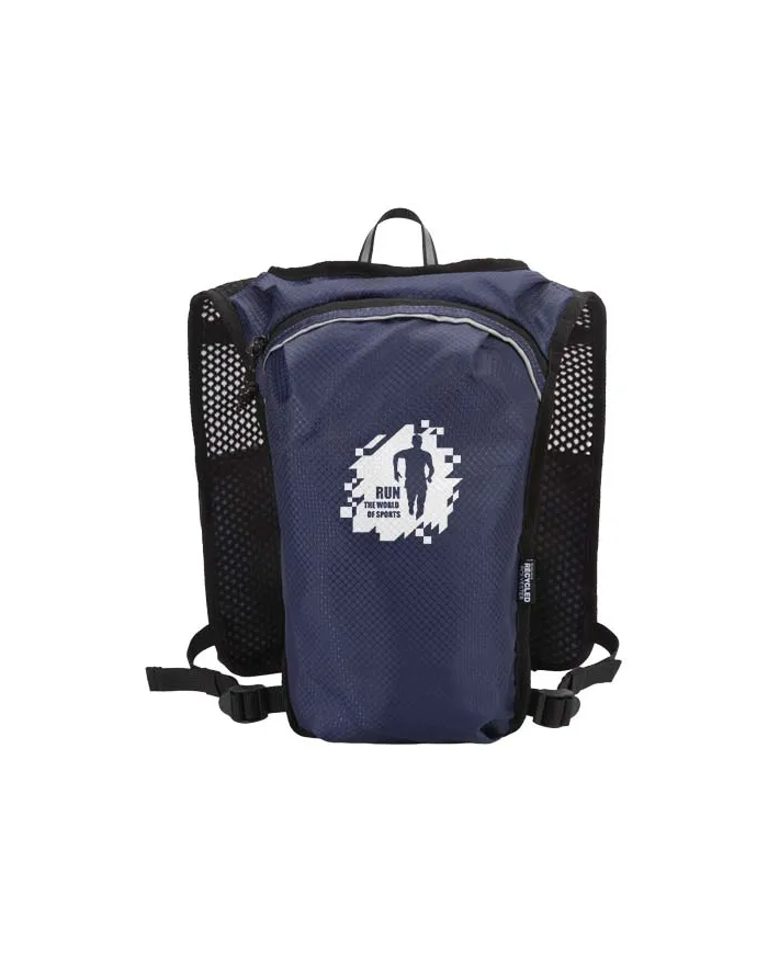Gilet per la corsa in materiale riciclato certificato GRS con zainetto per l'idratazione da 5 litri Nomad - cod. P130098