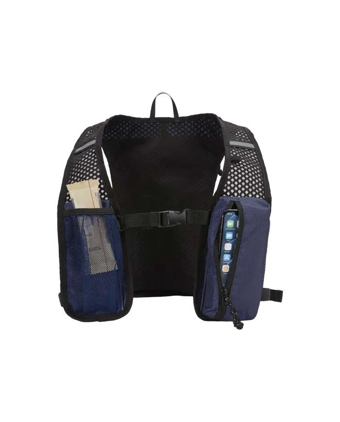 Gilet per la corsa in materiale riciclato certificato GRS con zainetto per l'idratazione da 5 litri Nomad - cod. P130098