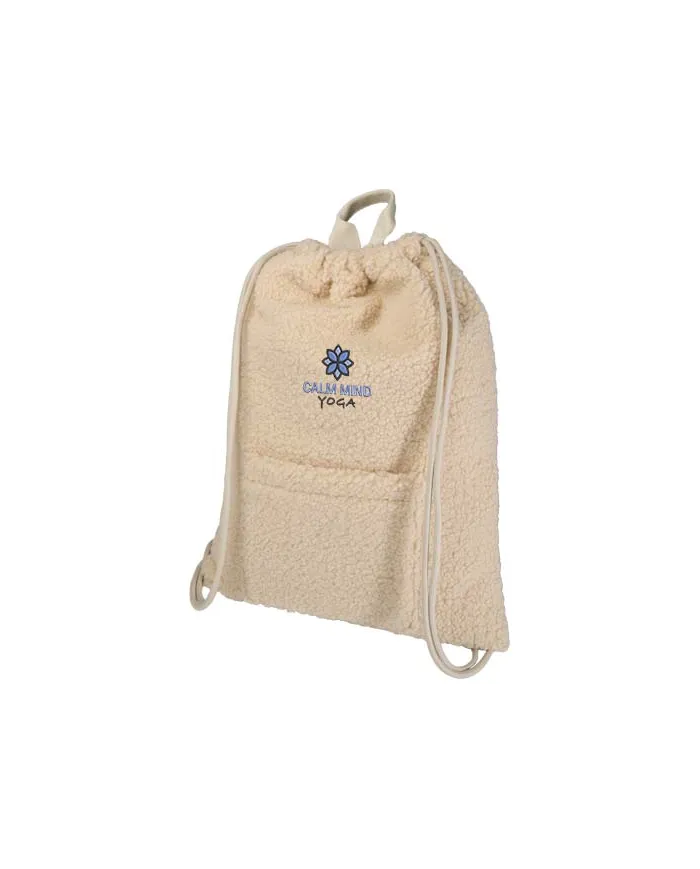 Zaino con cordoncino in sherpa riciclato certificato GRS da 9 litri Bear - cod. P120773